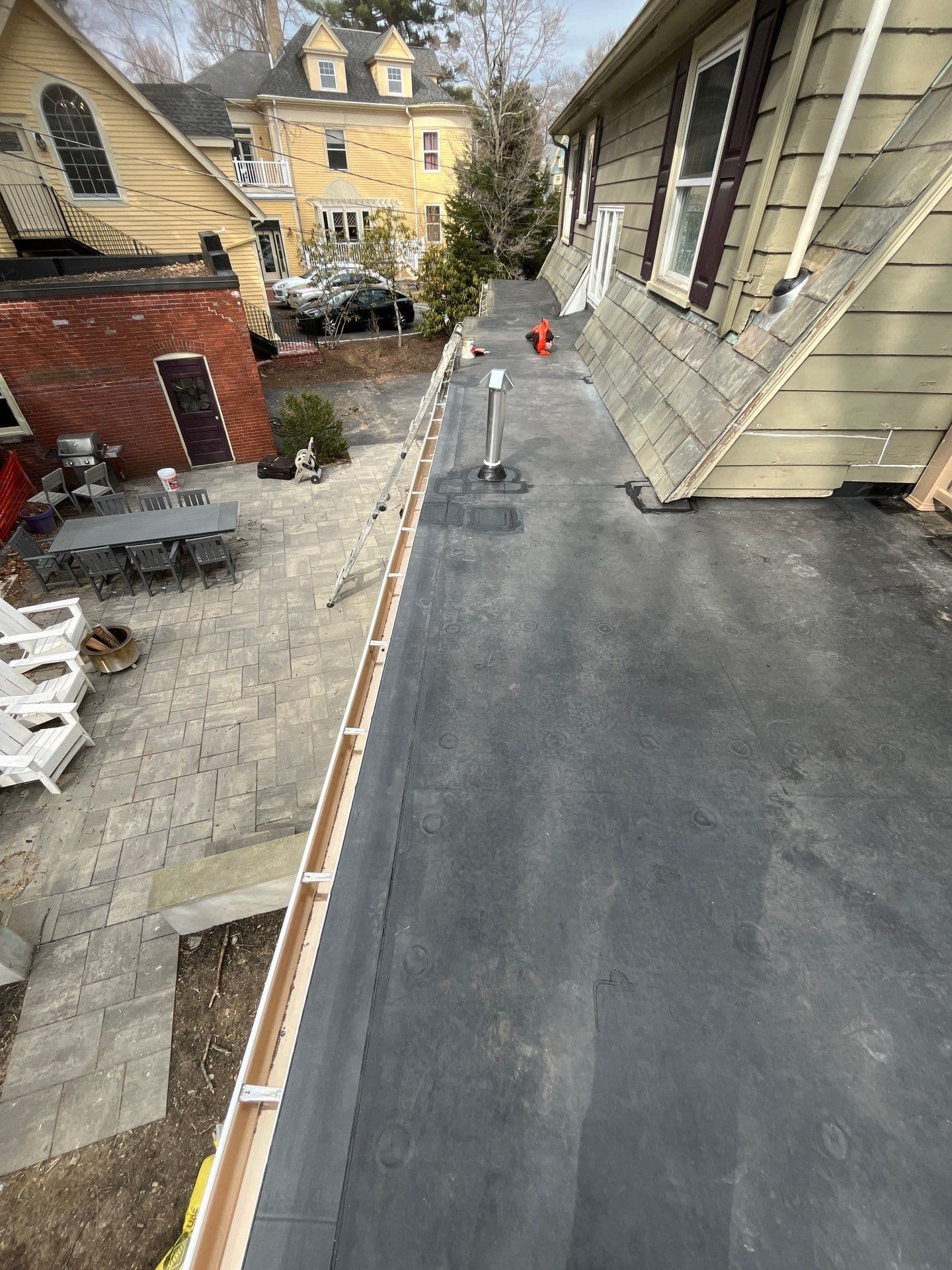 Project EPDM Rubber Membrane Roof Installation in Newton MA image