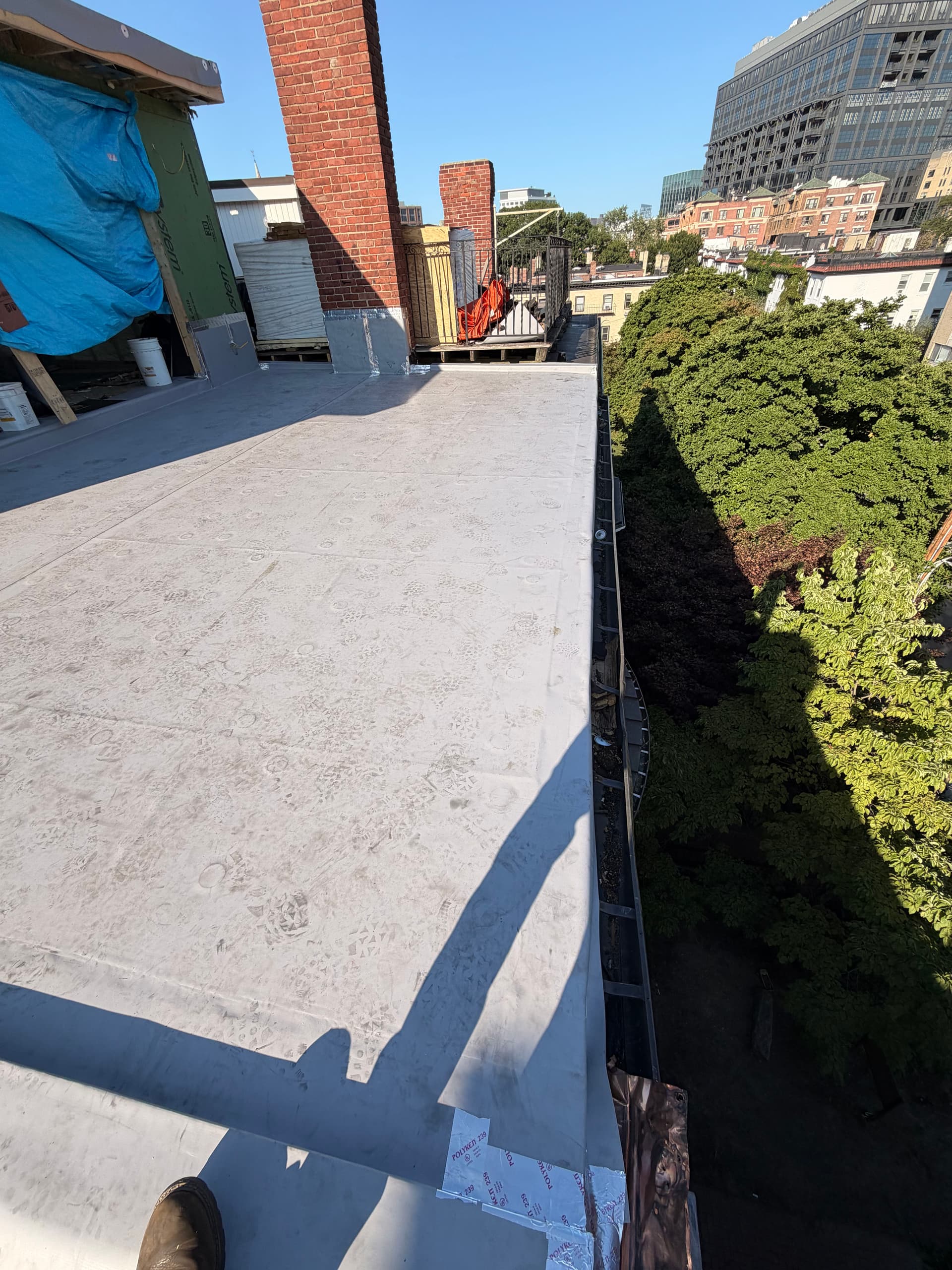 Gallery photos for New .060 TPO Membrane Roof Installation in Brookline: Image #2