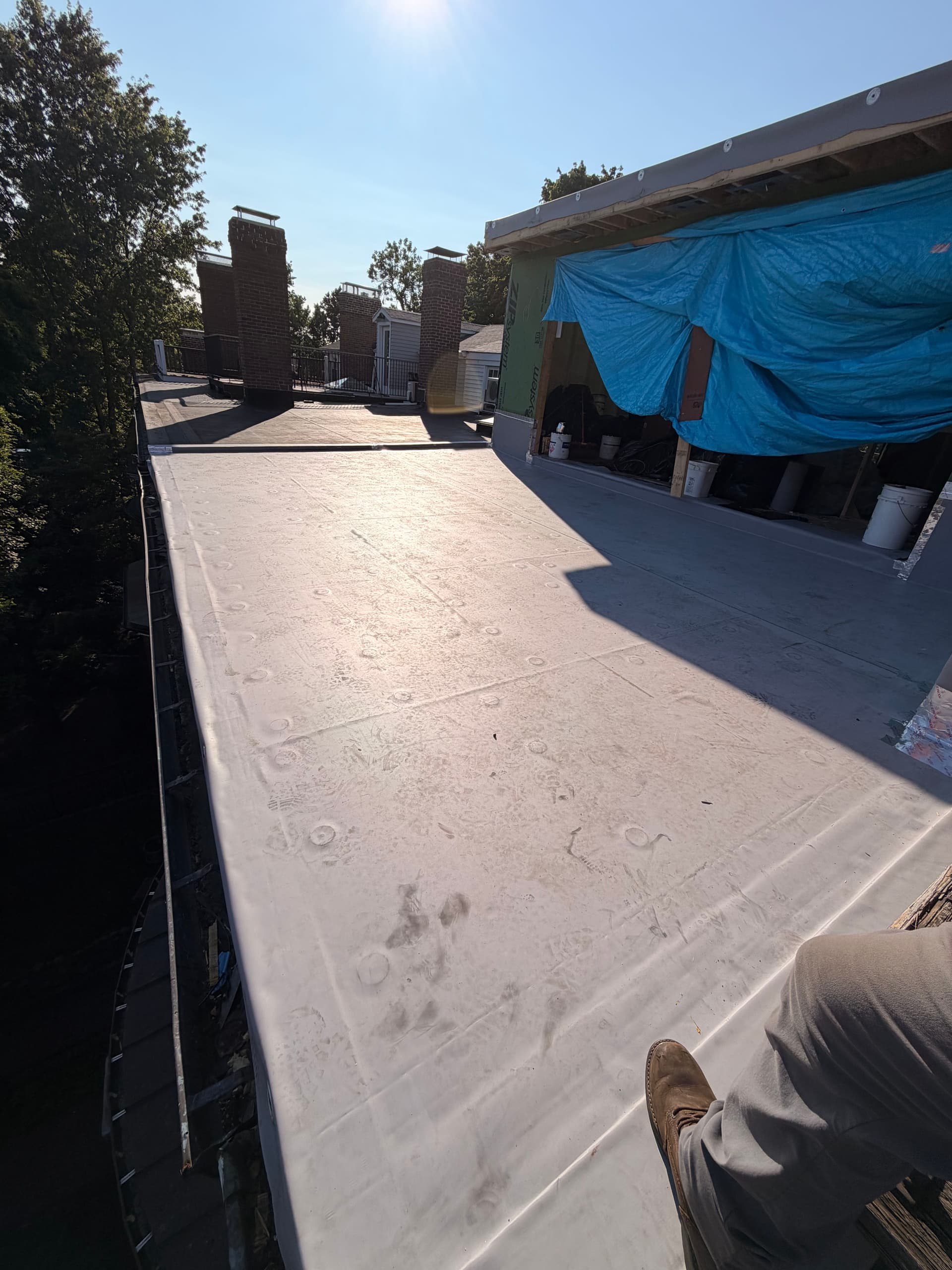 Gallery photos for New .060 TPO Membrane Roof Installation in Brookline: Image #1