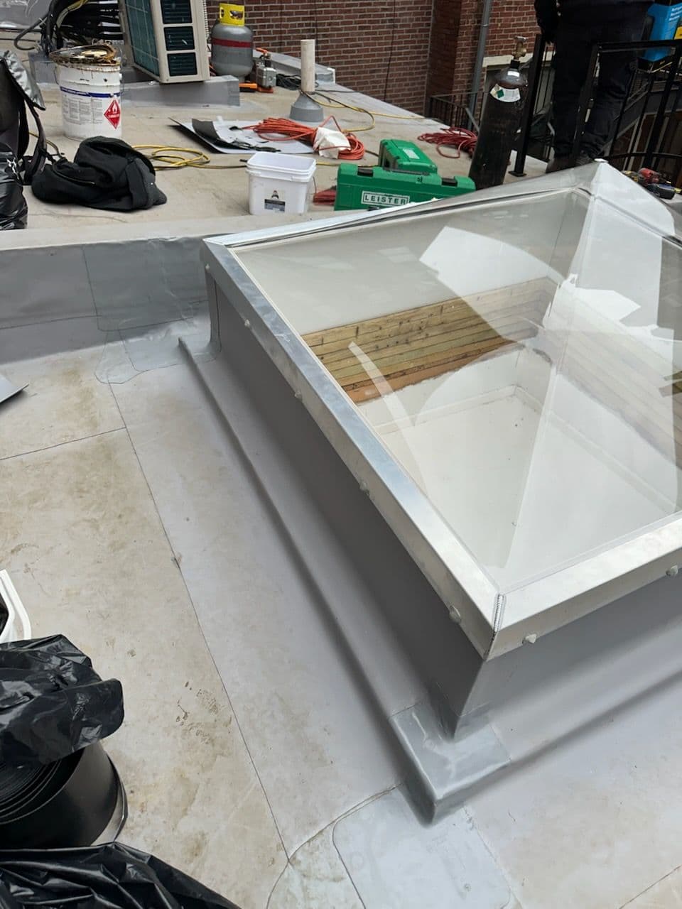 Gallery photos for Skylight Installation on TPO Roof in Boston MA: Image #1