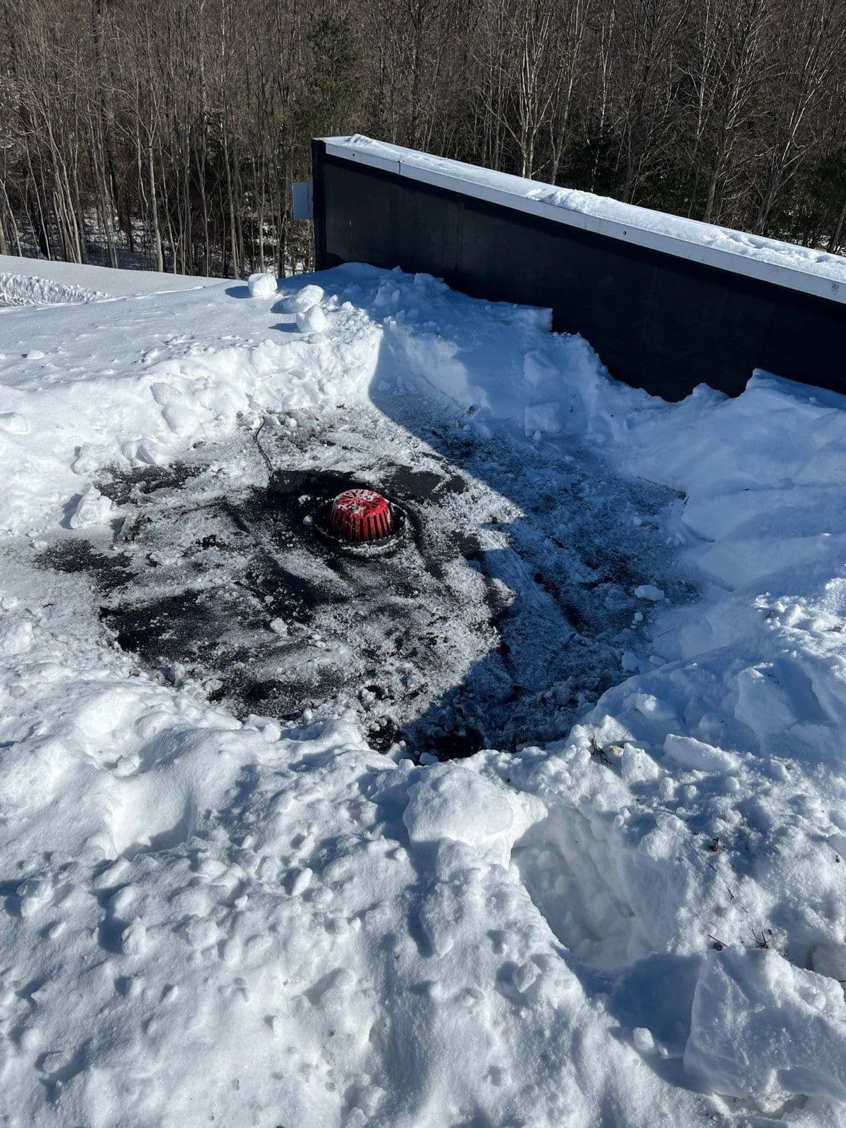 Gallery photos for Winter Roof Drain Clearing in Raynham MA: Image #1